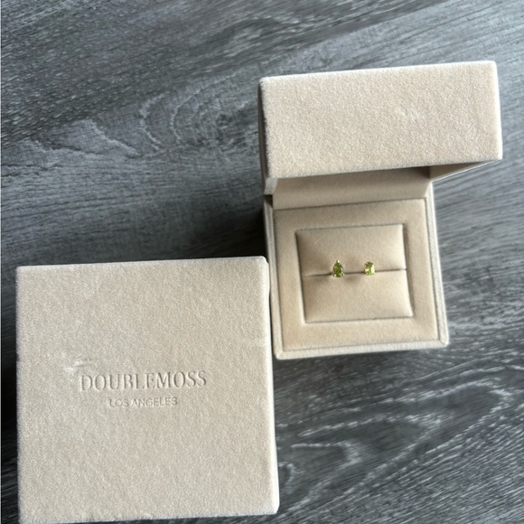 Two Stone Peridot Ring 4.5 / 14k Rose Gold - Picture 6 of 6